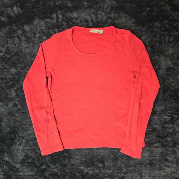 Newport News Tops - Vintage Newport News Women’s Red Ribbed Long Sleeve Shirt - Size M